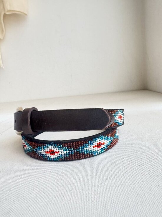 Vintage Braemar Skinny Beaded Western Belt